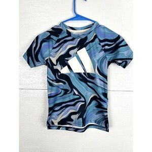 Adidas Boys Swim Shirt Rash Guard Size 6 Beach Lake Vacation Active Summer Camp